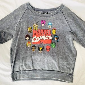 marvel graphic crew neck